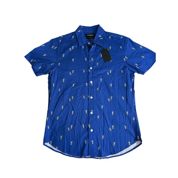 RARE Bonobos Mens Blue Medium Shirt Beach Summer Gin Tonic NWT - Picture 1 of 2